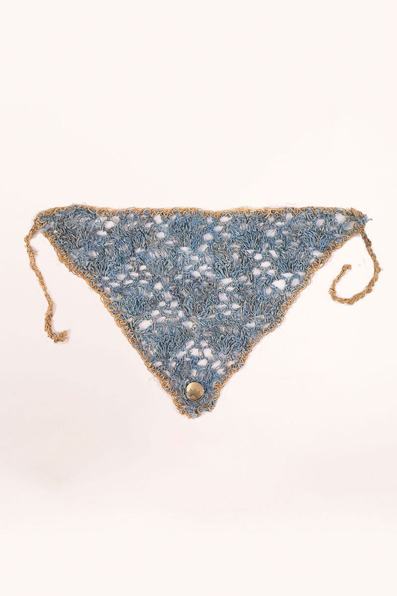 Bandana Crochet Azul